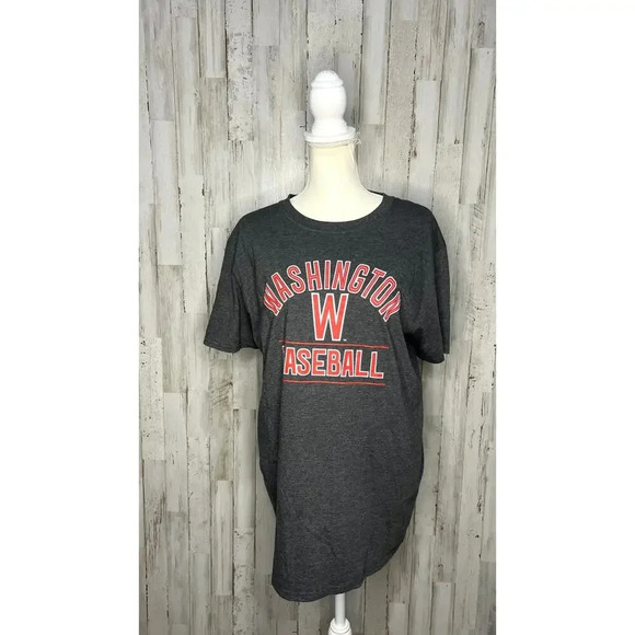 NWT Washington Nationals Men's Large Charcoal Gray Baseball T-Shirt Short Sleeve - Picture 1 of 5
